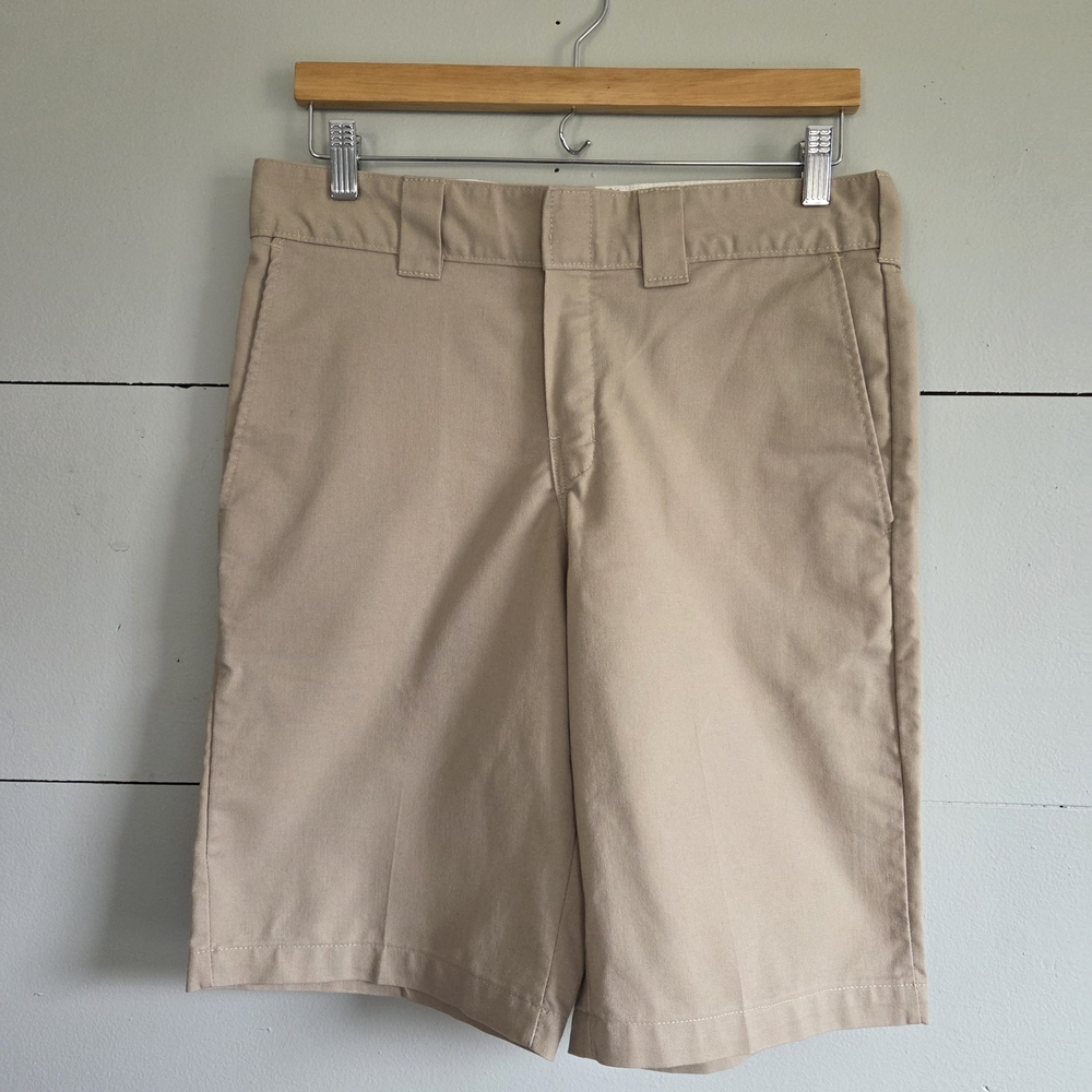 Dickies Flex Regular Fit  Shorts Beige Polyester Cotton Pockets